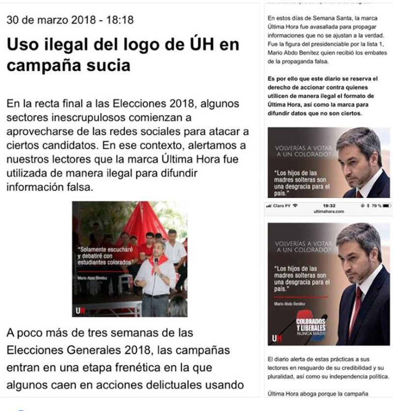 Diario Ultima Hora Denuncia Uso De Su Logo Para Campana Sucia