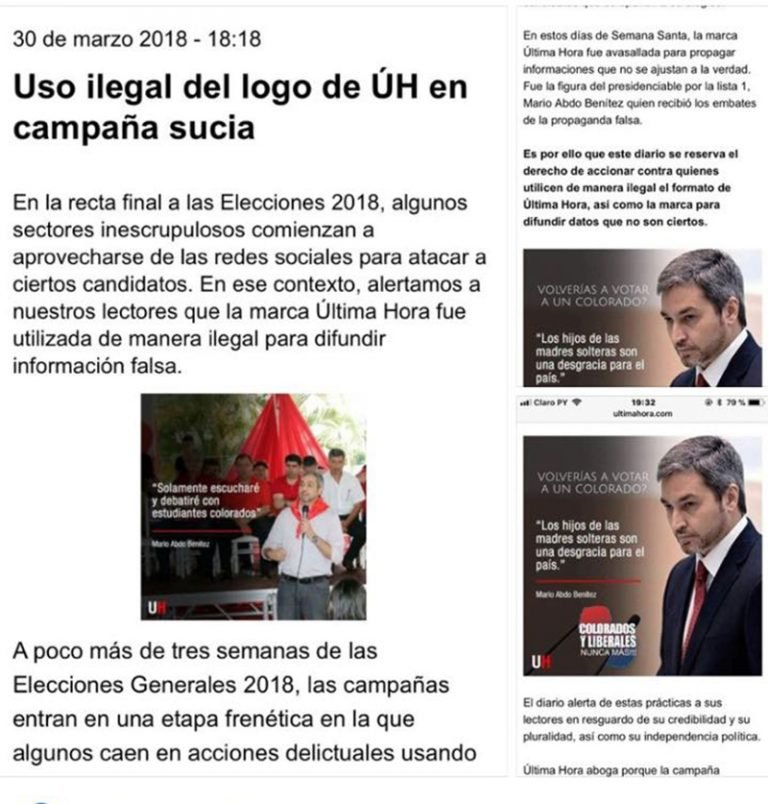 Diario Última Hora denuncia uso de su logo para campaña sucia
