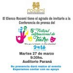 Anuncian 5to. Festival Internacional de Teatro