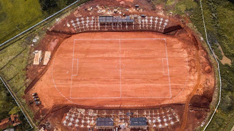 Estadio de la Liga Encarnacena va tomando forma