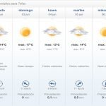 Fin de semana con ambiente frío y precipitaciones en varios puntos del país
