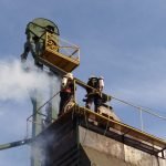 Voraz incendio consumió granos en silo de Capitán Meza