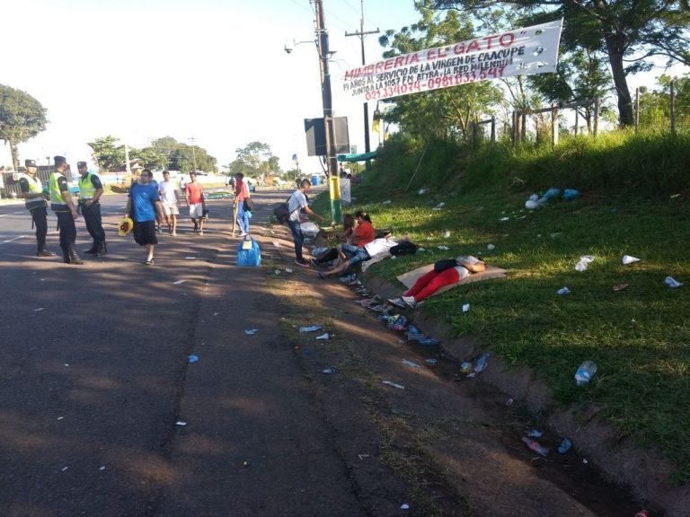 Retiraron 25.000 kilos de basura de la Ruta 2 tras peregrinación a Caacupé