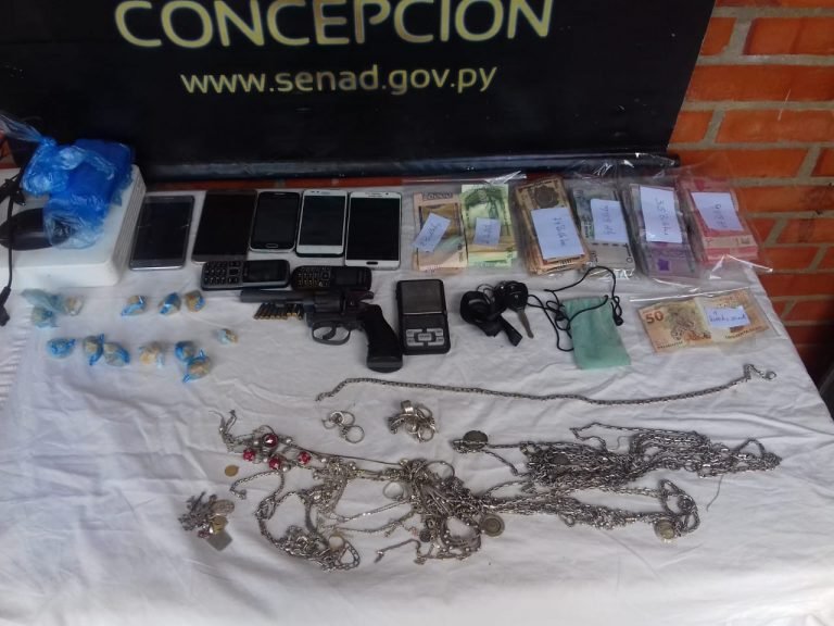 Capturan a una pareja que vendía drogas y reducía objetos robados en Concepción