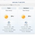 Se aguarda una jornada estable con vientos variables