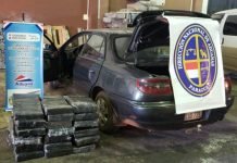 Decomisan un automóvil con 241 kilos de marihuana prensada en la Aduana de CDE