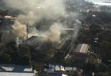 Importante incendio en estación de la ANDE