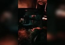 Turba de hombres encapuchados queman un tractor en Caazapá