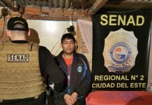 SENAD capturó a distribuidor de crack en el barrio Santa Ana