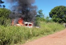 Roban e incineran camioneta, que iba a ser utilizada para rescate de criminales