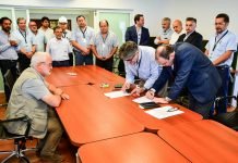 Firman acta de inicio de obras civiles y electromecánicas para maquinización de Aña Cuá