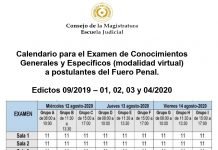 Inicia el calendario de Exámenes de Conocimientos Generales y Específicos a más de 650 postulantes a cargos del Fuero Penal