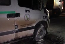 Ambulancia del Hospital del IPS de Hohenau involucrada en accidente de tránsito