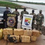 Decomisan casi 200 kilos de marihuana en zona rivereña de Salto del Guairá