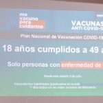 El sábado podrán vacunarse personas con enfermedades de base con terminación de cédula 0 al 4