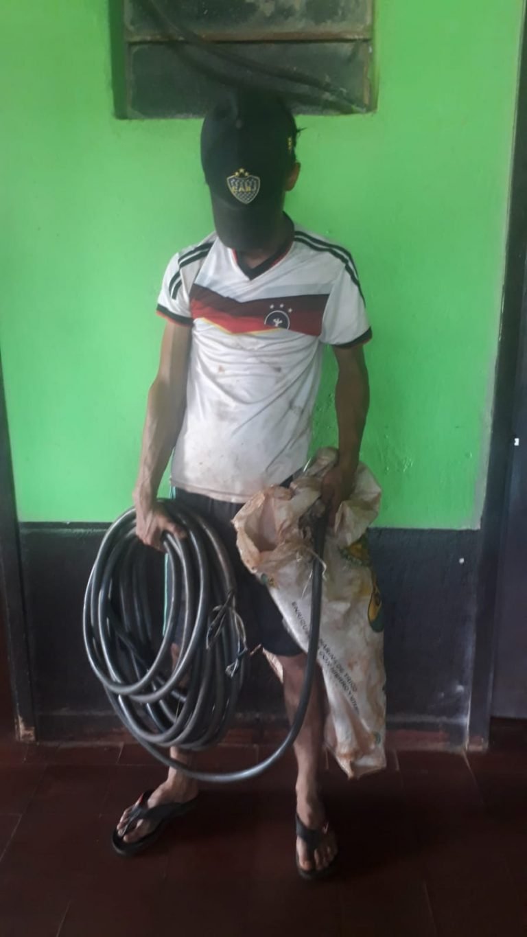 En Encarnación sorprenden a «Miliki» hurtando cables