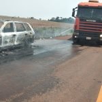 Vehículo se incendió por completo en plena ruta