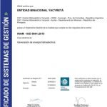 Yacyretá recibió recertificación de la Norma ISO:9001:2015 para el periodo 2021-2024 en tres procesos en la Central