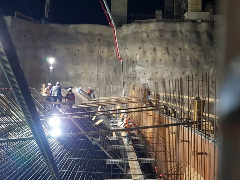 Comenzó el hormigonado de la casa de máquinas de la Unidad 01 en Aña Cuá