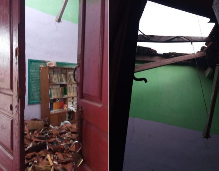 CAE TECHO DE UNA ESCUELA EN SAN PEDRO DEL PARANÁ