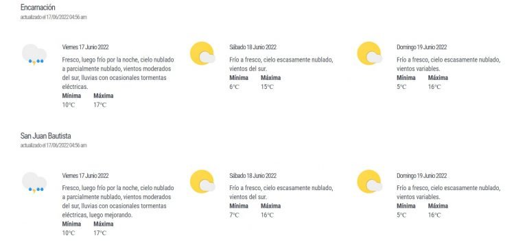 Persisten las lluvias para hoy en gran parte de la región oriental y a partir de la tarde descenso importante de la temperatura Persisten las lluvias para hoy en gran parte de la región oriental y a partir de la tarde descenso importante de la temperatura