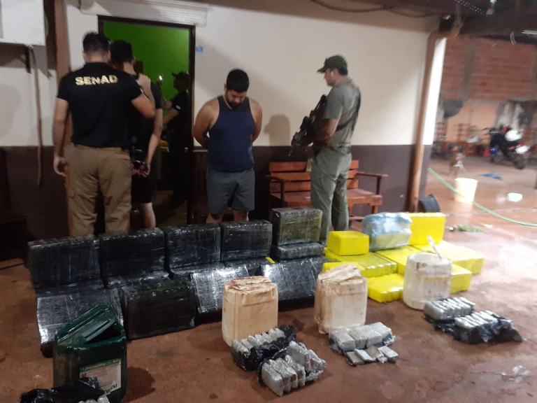 Senad incauta casi 600 kilos de marihuana en Minga Guazú