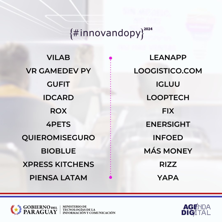 InnovandoPY: Socializan las 20 startups seleccionadas con proyectos innovadores