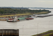 Esclusa de navegación de la EBY facilitó paso de más de 66 mil toneladas de mercancías de exportación
