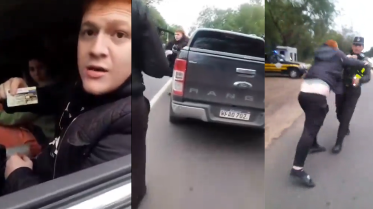 Violencia en el tránsito: conductor se niega a control y agrede a agente de la Caminera