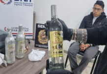 Seminarista mexicano intentó camuflar metanfetamina en botellas de tequila