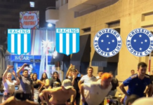 Viral: hinchas de Racing y Cruzeiro jugaron “carrera vosa” en las calles de Asunción
