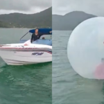 Un niño de 8 años tuvo que ser rescatado en la costa norte de São Paulo, Brasil, del interior de una burbuja inflable de plástico que llevaba horas a la deriva en el mar