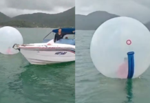 Un niño de 8 años tuvo que ser rescatado en la costa norte de São Paulo, Brasil, del interior de una burbuja inflable de plástico que llevaba horas a la deriva en el mar