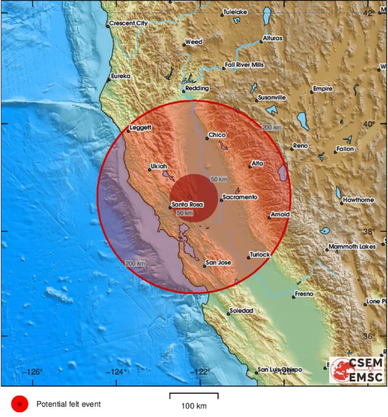 Poderoso sismo afecta la costa norte de California y hay alerta de tsunami