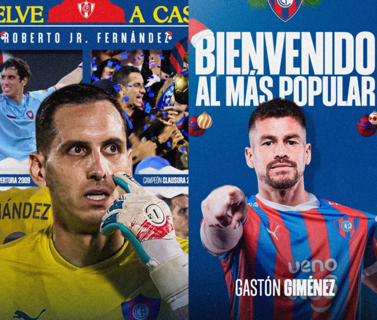 “Gatito” Fernández y Gastón Giménez, los primeros refuerzos de Cerro “Gatito” Fernández y Gastón Giménez, los primeros refuerzos de Cerro