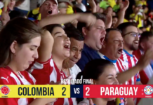 La afición paraguaya vivió su propia fiesta en Barranquilla