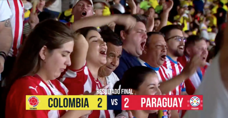 La afición paraguaya vivió su propia fiesta en Barranquilla