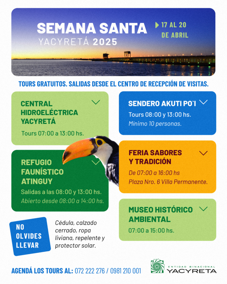 Yacyretá se prepara para recibir a los turistas en Semana Santa Yacyretá se prepara para recibir a los turistas en Semana Santa