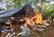 Senad desmanteló cargamento de marihuana y logística criminal