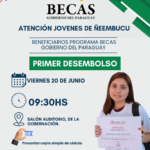 Desembolso de las Becas Gobierno del Paraguay en Ñeembucú y Caazapá