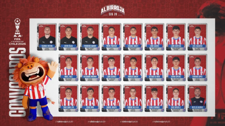 Presentaron la lista de convocados de Paraguay para el Mundial Sub 20  