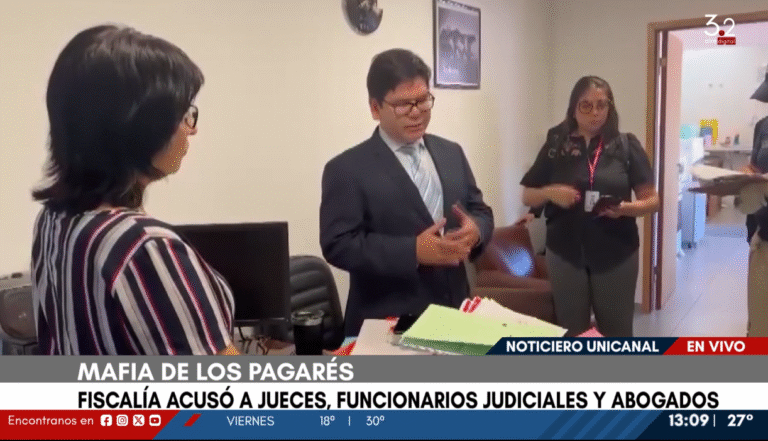 Mafia de los pagarés: Fiscalía presentó acusación contra jueces y abogados