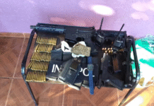 Detienen a brasileño con fusil y municiones que cuentan con sello de Dimabel