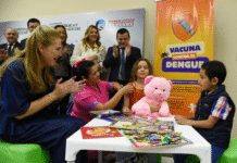 Paraguay inicia campaña de vacunación contra el dengue para niños de 6 a 8 años de edad