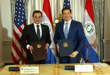 Paraguay y Estados Unidos suscriben acuerdo de seguridad y estatuto para operación de personal
