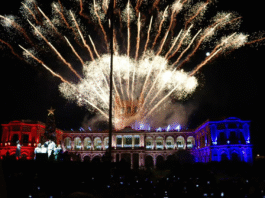 Encendido del árbol navideño reunió a más de 17 mil personas frente al Palacio