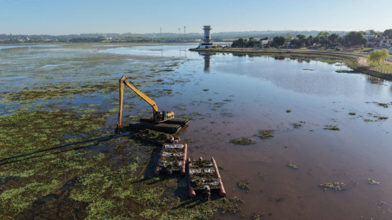 Yacyretá continúa con intenso trabajo de limpieza del arroyo Poti’y Yacyretá continúa con intenso trabajo de limpieza del arroyo Poti’y