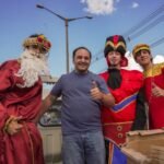 Cheba Remesowski acompañó la tradicional entrega de regalos por Reyes Magos en barrios de Encarnación