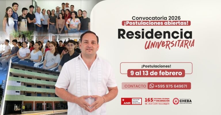 Cheba Remesowski abre convocatoria 2026 para la Residencia Universitaria en Encarnación