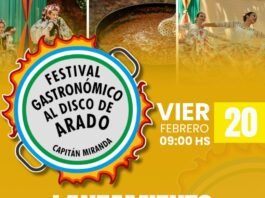 LANZAMIENTO OFICIAL DEL FESTIVAL GASTRONÓMICO AL DISCO DE ARADO DE CAPITÁN MIRANDA